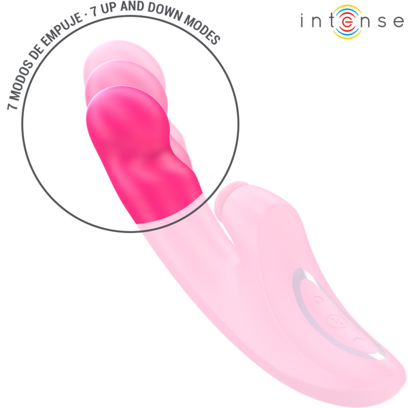 Intense - emi vibratore 13,5 cm multifunzione 3 in 1 10 vibrazioni rosa