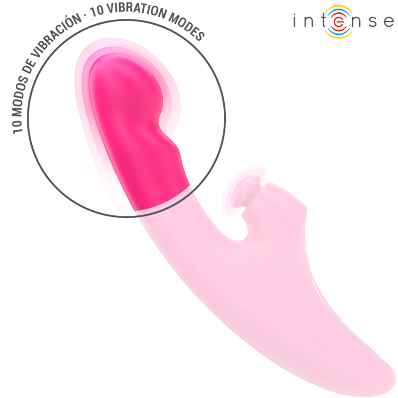 Intense - emi vibratore 13,5 cm multifunzione 3 in 1 10 vibrazioni rosa