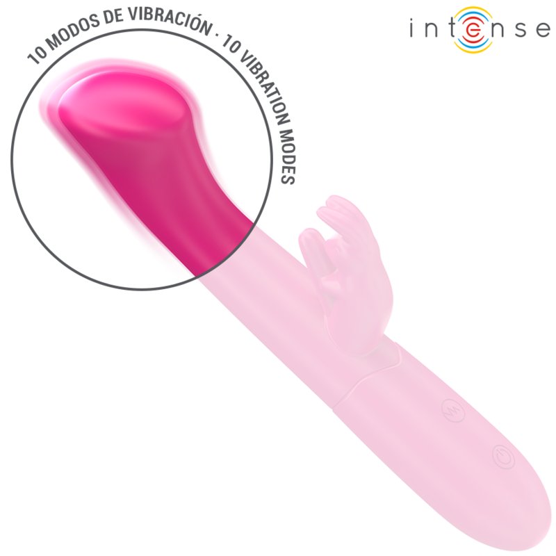 Intense - julieta vibratore coniglio 18,6 cm 10 vibrazioni rosa