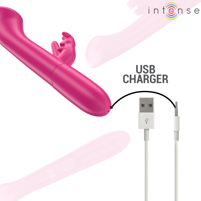 Intense - julieta vibratore coniglio 18,6 cm 10 vibrazioni rosa