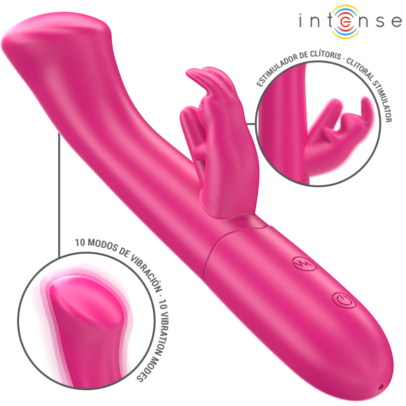 Intense - julieta vibratore coniglio 18,6 cm 10 vibrazioni rosa