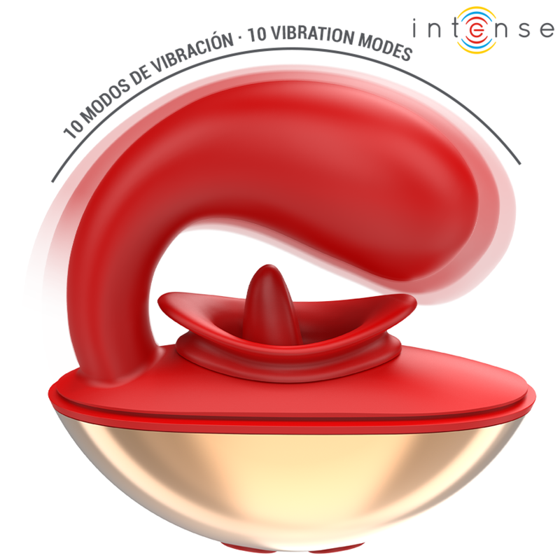 Intense - vibratore e stimolatore mariah a forma di u 10 vibrazioni rosso