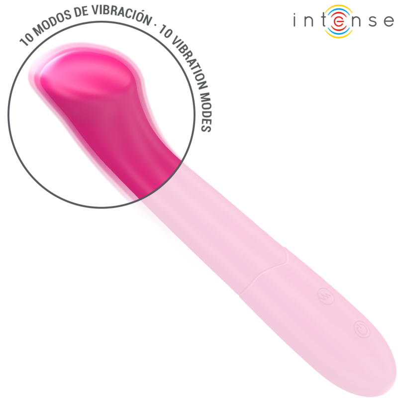 Intense - paty vibratore 19 cm flessibile 10 vibrazioni modello 2 rosa