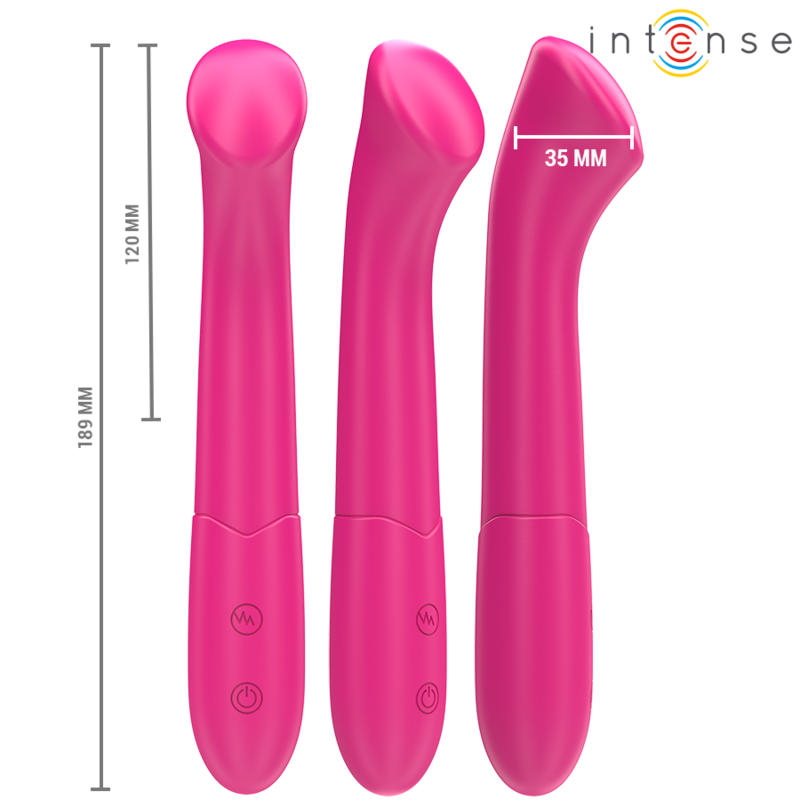 Intense - paty vibratore 19 cm flessibile 10 vibrazioni modello 2 rosa