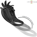 Intense - mabel anello vibrante 10 vibrazioni con stimolatore clitorideo nero