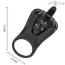 Intense - mabel anello vibrante 10 vibrazioni con stimolatore clitorideo nero