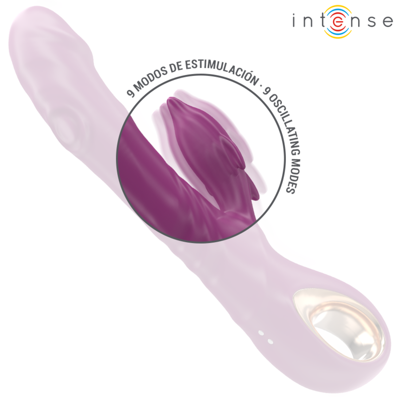 Intense - halle vibratore multifunzione con lingua stimolante delfino viola