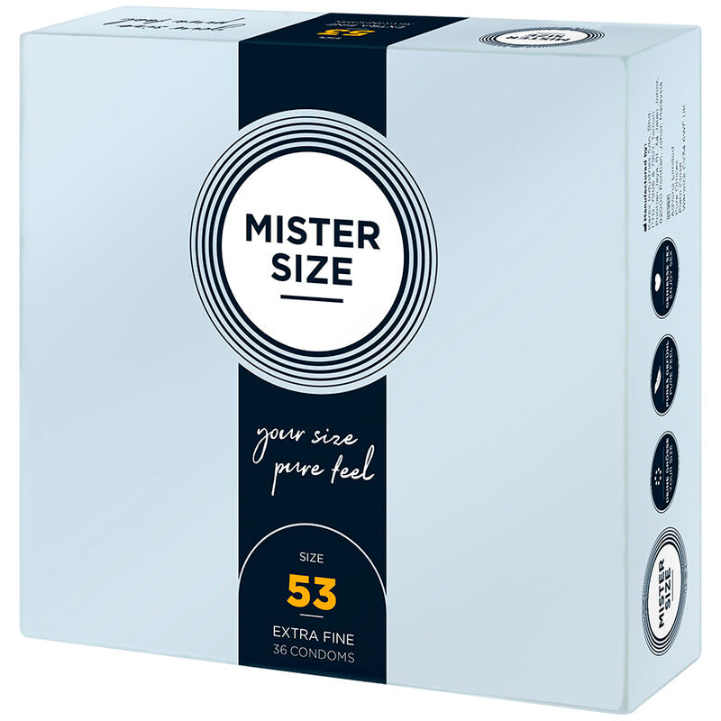Mister size - preservativo taglia m 53 mm (36 unità)