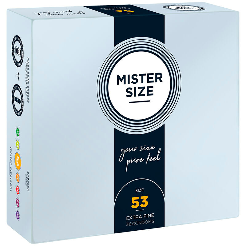 Mister size - preservativo taglia m 53 mm (36 unità)