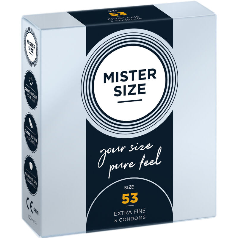 Mister size - preservativo taglia m 53 mm (3 unità)