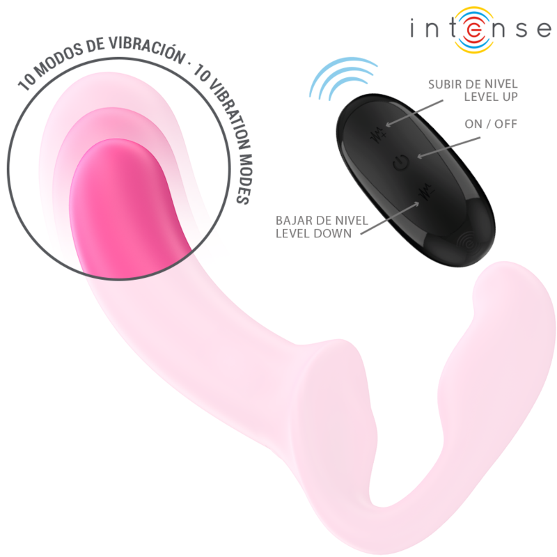 Intense - amy doppio vibratore 20 cm rosa telecomando