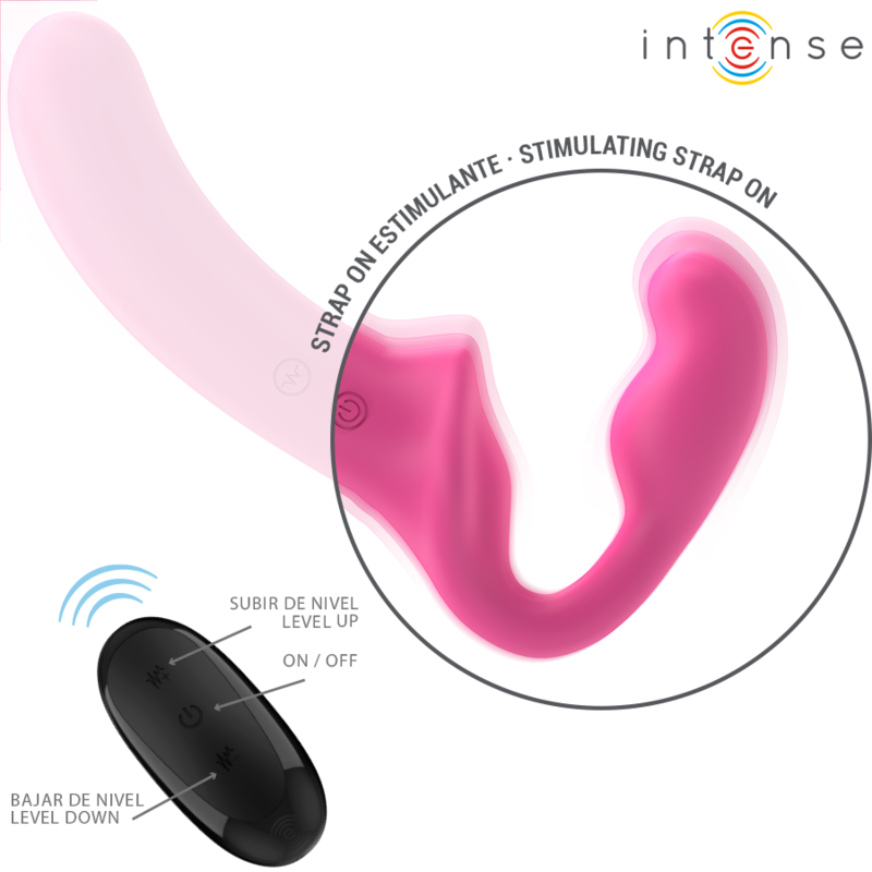 Intense - amy doppio vibratore 20 cm rosa telecomando