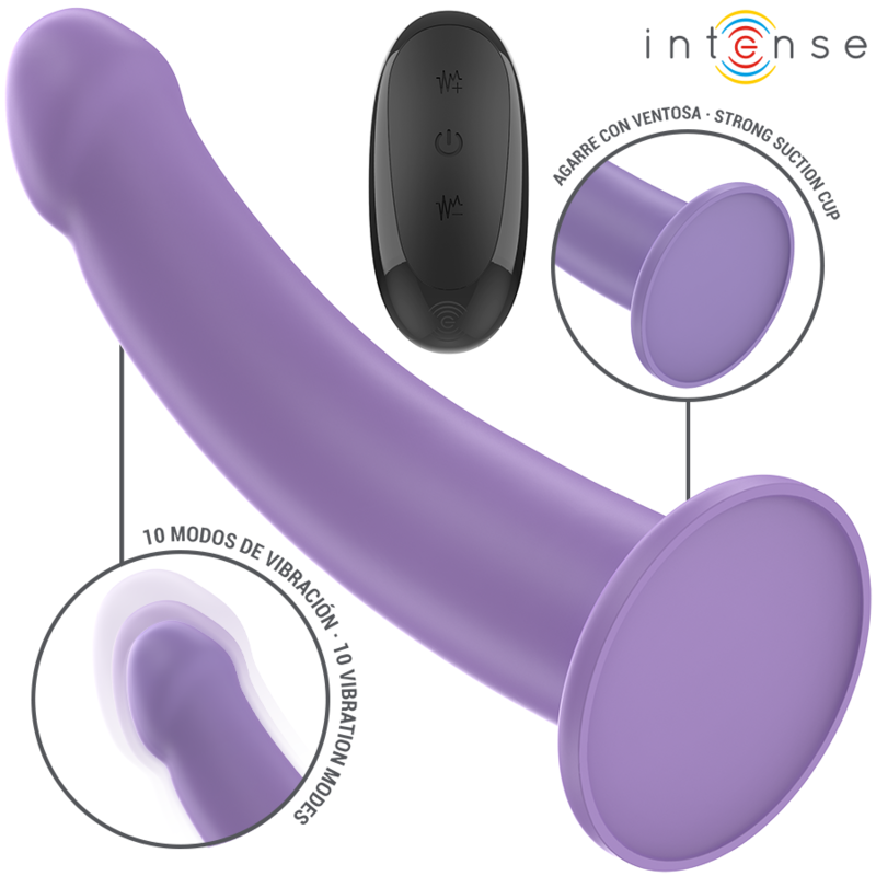 Intense - eddie vibratore 17,5 cm 10 vibrazioni viola telecomando