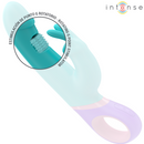 Intense - monica vibratore rabbit con stimolatore g-spot rotante blu