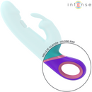 Intense - monica vibratore rabbit con stimolatore g-spot rotante blu