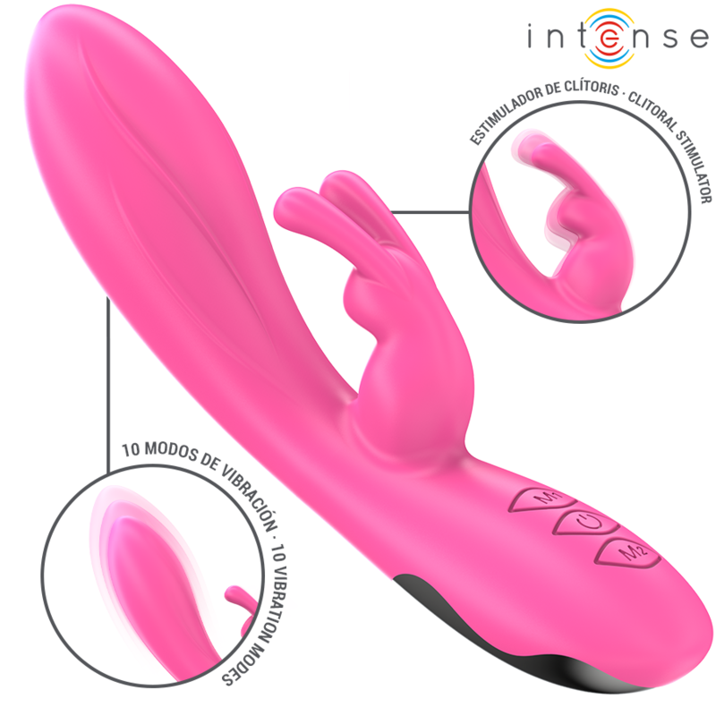 Intense - randall vibratore rabbit 10 vibrazioni rosa