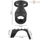 Intense - theo doppio anello per pene in silicone modello nero 3