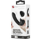 Pretty love - hobgoblin custodia per dita vibrante 12 vibrazioni + stimolatore clitoride nero