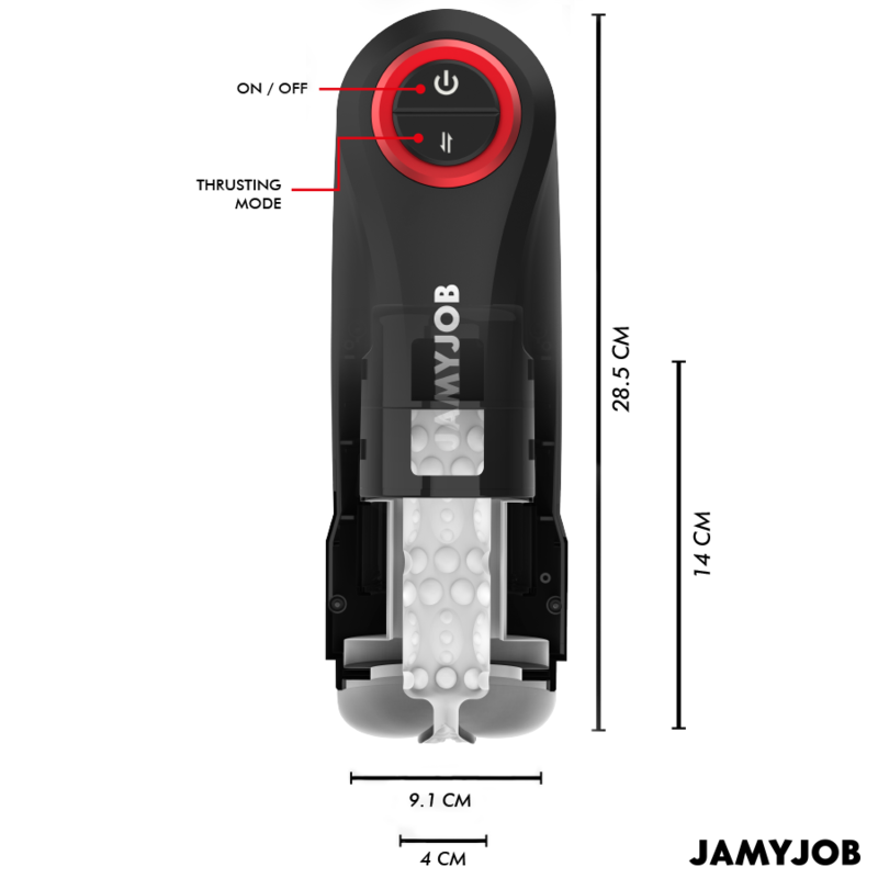 Jamyjob - masturbatore vaginale automatico a gravità 5 modalità di aspirazione