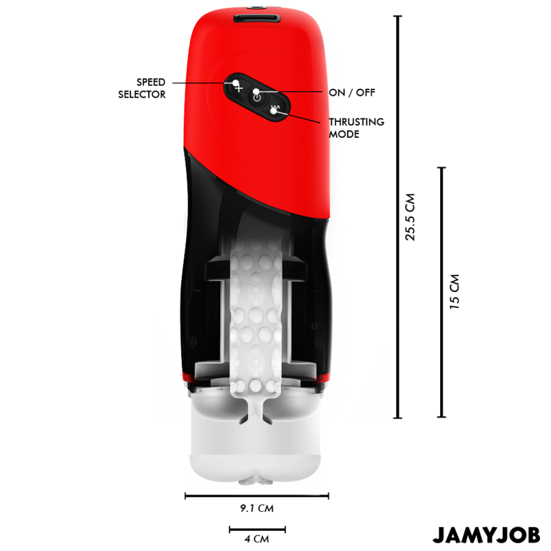 Jamyjob - masturbatore vaginale automatico xpeed 5 modalità di aspirazione