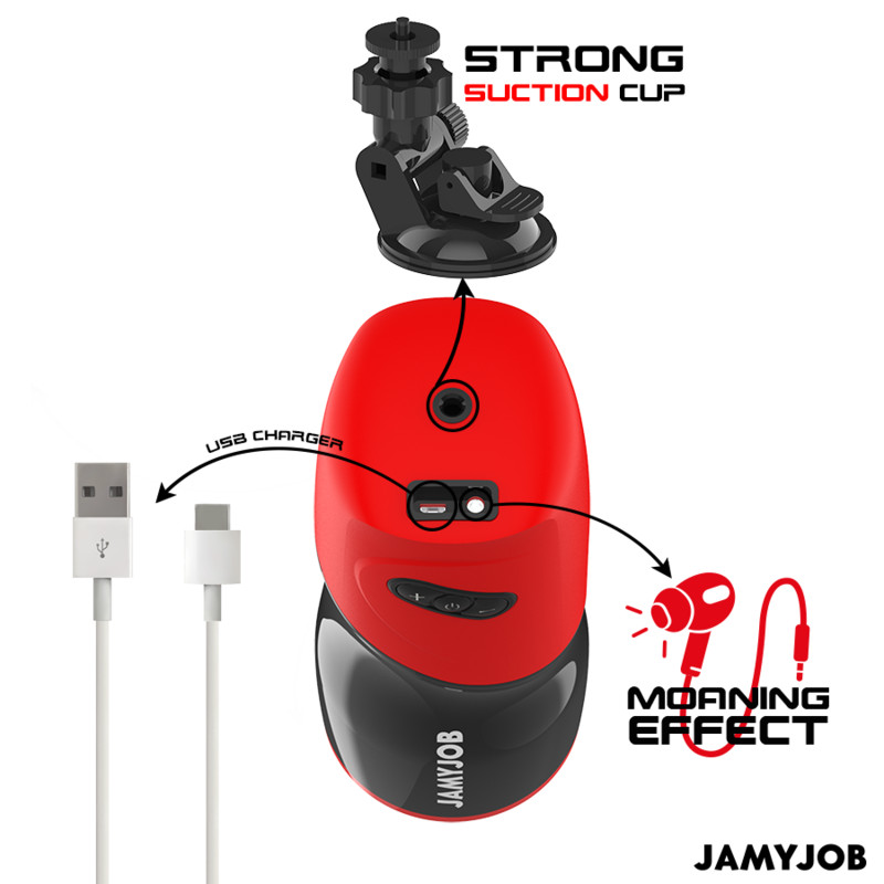 Jamyjob - masturbatore vaginale automatico xpeed 5 modalità di aspirazione