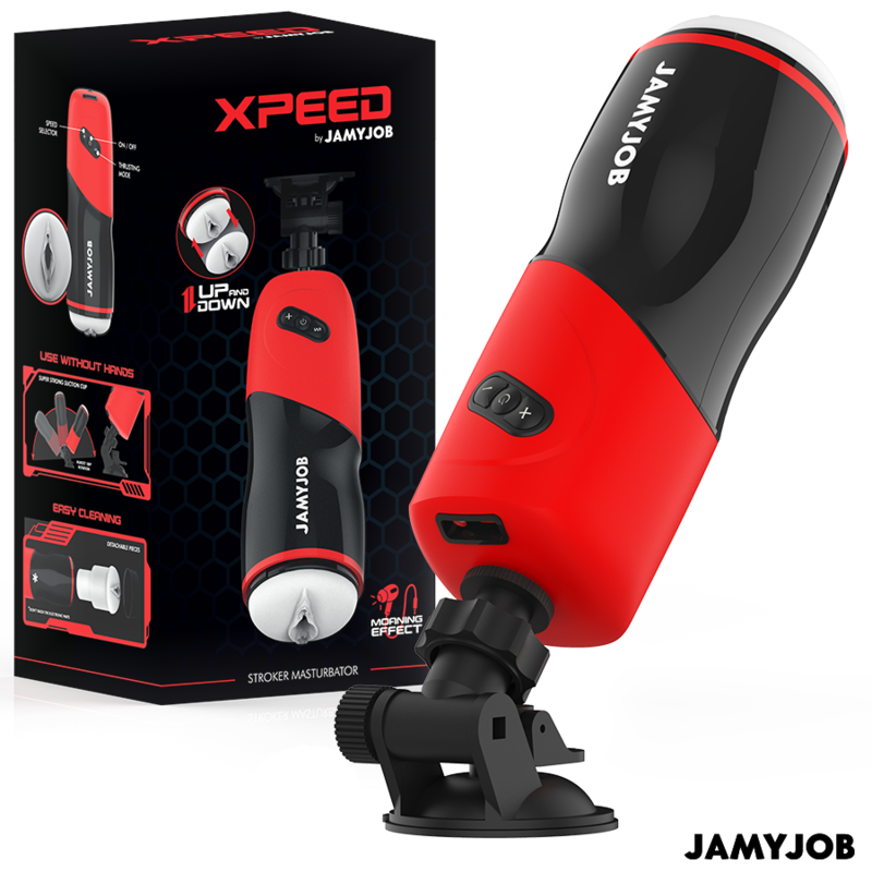 Jamyjob - masturbatore vaginale automatico xpeed 5 modalità di aspirazione