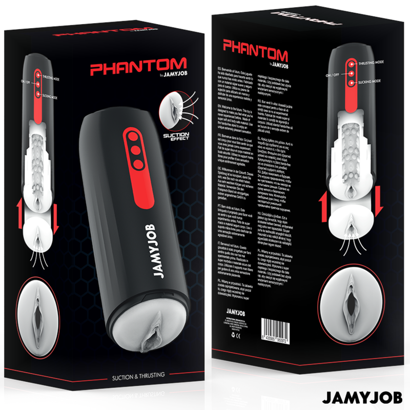 Jamyjob - masturbatore vagina automatico phantom 5 modalità di aspirazione e spinta