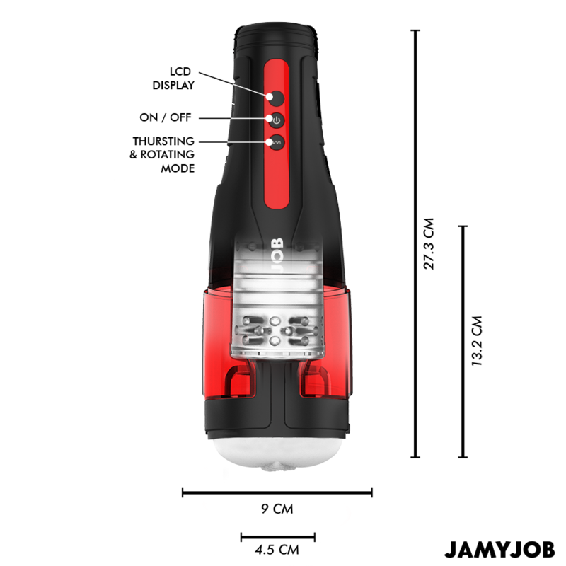 Jamyjob - masturbatore vaginale automatico storm 10 modalità di aspirazione e spinta