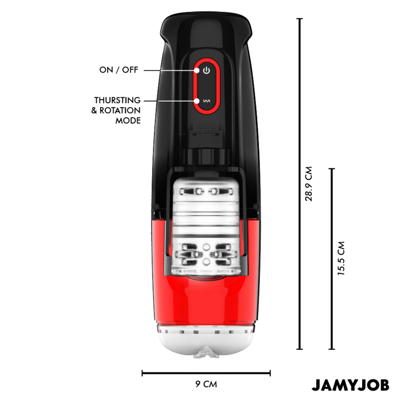 Jamyjob - masturbatore vaginale automatico cyclone 10 modalità di aspirazione e spinta