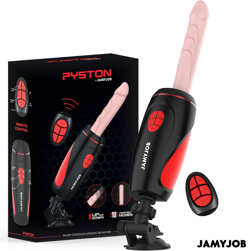 Jamyjob - pyston base masturbatore automatico con dildo telecomando