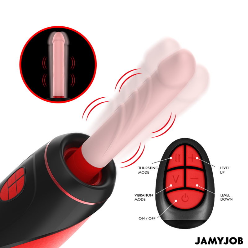 Jamyjob - pyston base masturbatore automatico con dildo telecomando