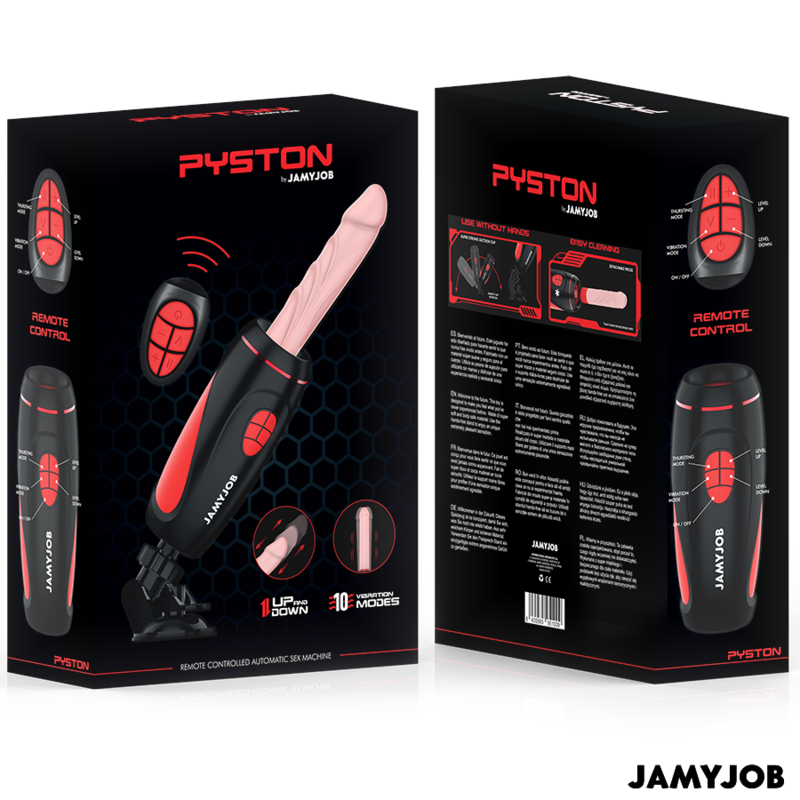 Jamyjob - pyston base masturbatore automatico con dildo telecomando