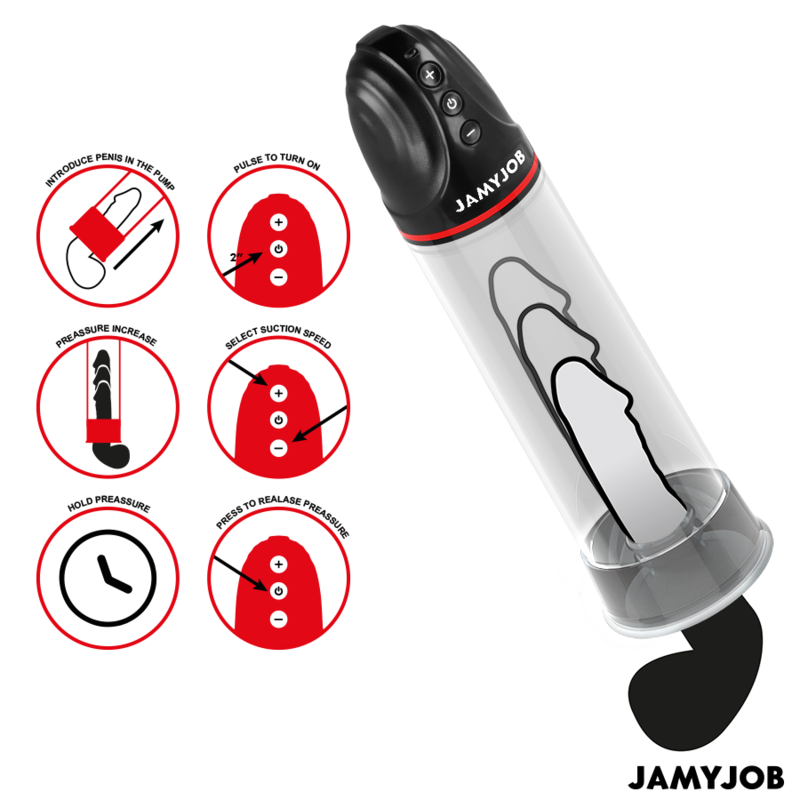 Jamyjob - pompa automatica xpand 3 livelli di aspirazione grigio