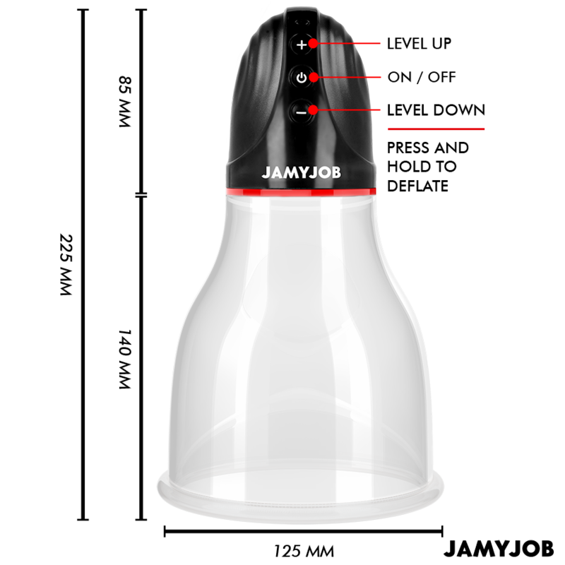 Jamyjob - pompa automatica per testicoli xpand lite 3 livelli di aspirazione grigio