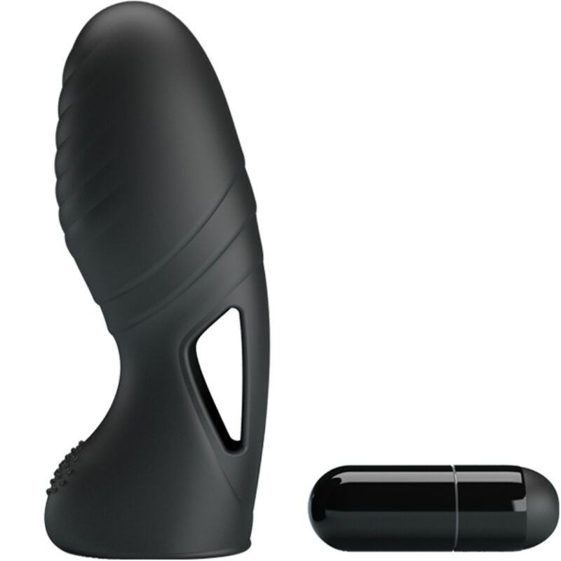 Pretty love - vibratore da dito in silicone alan nero