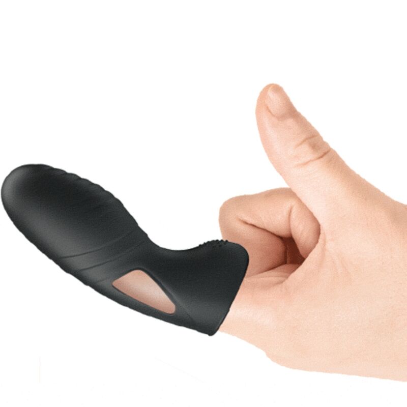 Pretty love - vibratore da dito in silicone alan nero