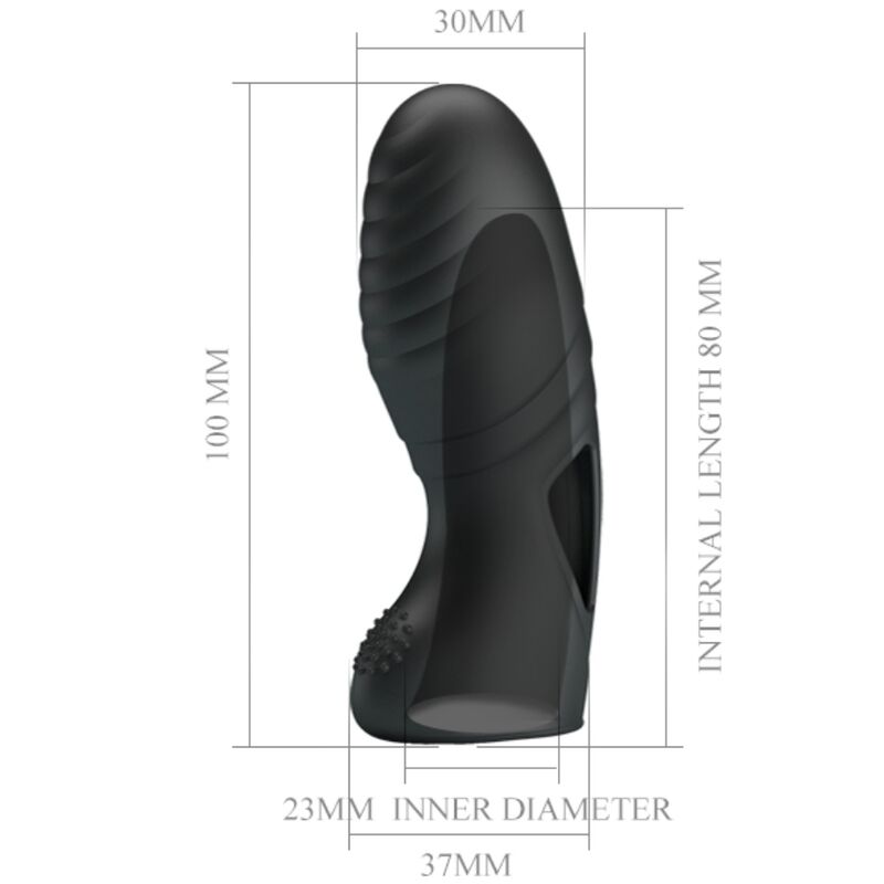 Pretty love - vibratore da dito in silicone alan nero