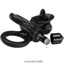 Pretty love - passionate ring doppio anello vibrante + stimolatore clitoride nero