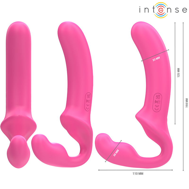 Intense - amy doppio vibratore 20 cm rosa telecomando