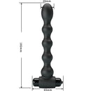 Pretty love - lynn silicone anal plug 10 vibrazioni nero