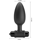 Pretty love - vibra butt plug 2 plug anale 10 vibrazioni nero