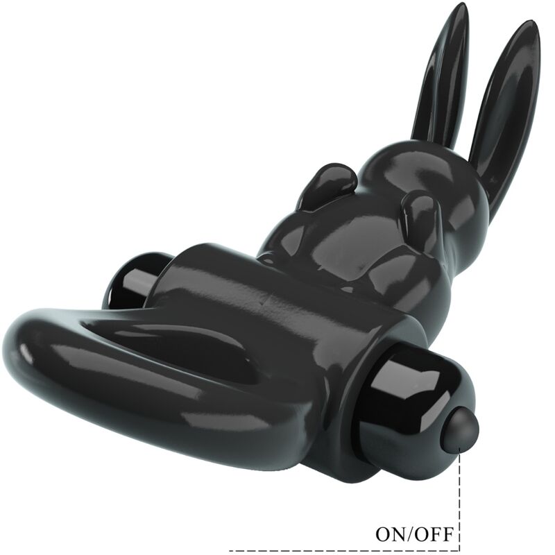Pretty love - anello vibratore coniglio eccitante 10 vibrazioni nero