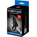 Pretty love - anello vibratore coniglio eccitante 10 vibrazioni nero
