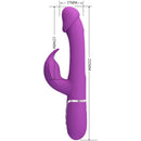 Pretty love - kampas 3 in 1 multifunzione vibratore coniglio viola