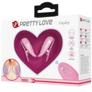 Pretty love - morsetti per capezzoli cailey 10 vibrazioni telecomando rosa