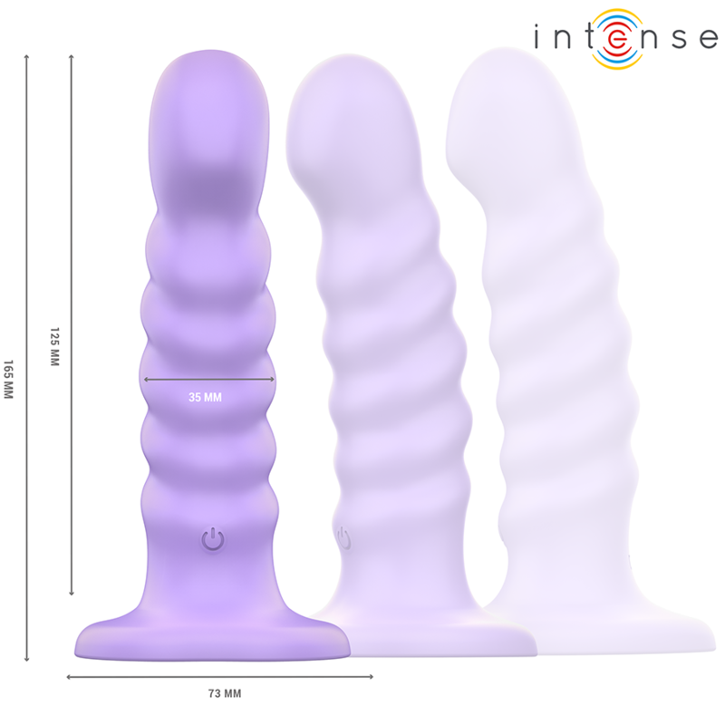 Intense - brenda vibratore taglia m design a spirale 10 vibrazioni telecomando viola