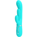 Pretty love - shania triple rabbit vibratore multifunzione 3 in 1 blu