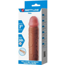 Pretty love - guaina per pene nile con estensione 2,5 cm mulatto