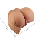 Crazy bull - vibratore emilia ass con vagina e ano realistici carne telecomando