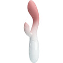 Pretty love - vibratore punto g luminoso + stimolatore clitorideo 30 vibrazioni rosa